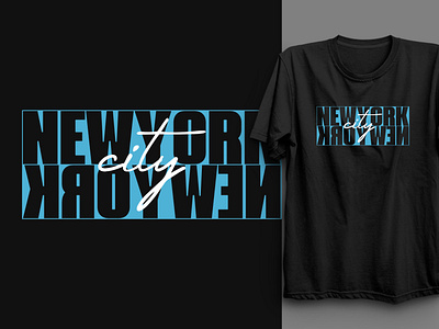 New York City Minimalist typography t-shirt design