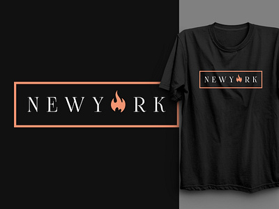 New York Minimalist typography t-shirt design