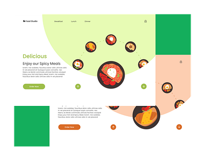 Food Studio animation design figma animation ui