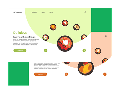 Food Studio animation design figma animation ui