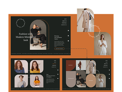 Fashion Studio - Website for Clothing Brand animation clothing design figma ui