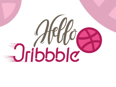 Hello Dribbble dribbble hand lettering hello typography