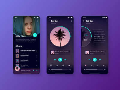 Daily UI Challenge Music Player app ui
