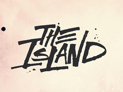 The Island brand calligraphy design lettering logo play ruling pen theatre type typography