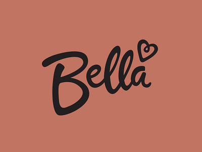 Bella Logo adobe brand branding design illustrator lettering logo type typography vector