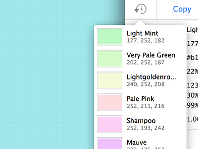 Go Back in Color app color history os x picker schemes