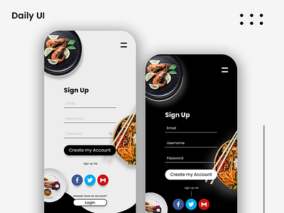 Sign Up Page app branding design typography ui ux
