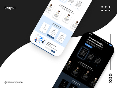 Landing Page Design 003 app branding dailyui design typography ui ux
