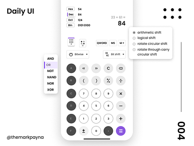Programming Calculator Design app branding dailyui design logo typography ui ux vector