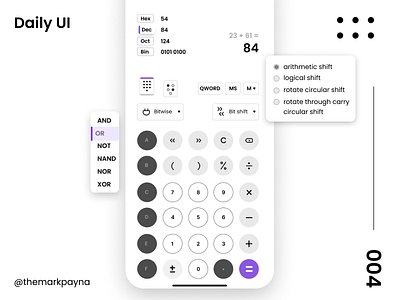 Programming Calculator Design