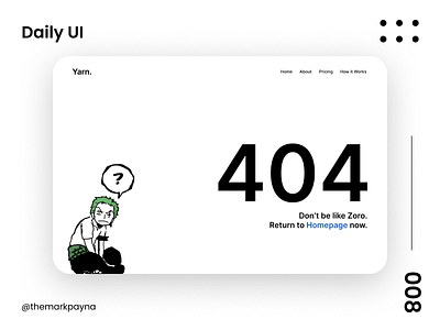 404 Design app branding dailyui design typography ui ux
