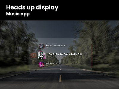 Heads-up Display (Music app) heads up display hud mockup music player ui user experience ux visual design