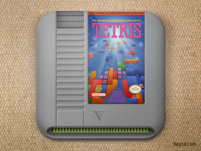 Nintendo Tetris icon apple cartridge david im hd heysd icon ios iphone iphone 4 nintendo phone photoshop retina tetris