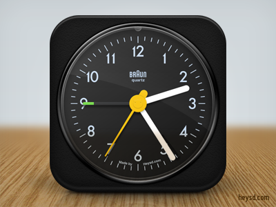 Braun AB1 Clock icon ab1 apple braun clock david im hd heysd icon ios iphone iphone 4 phone photoshop retina