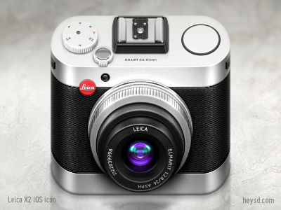 Leica X2 iOS Camera icon apple camera david im hd icon ios iphone iphone 4 leica x2 photoshop retina texture