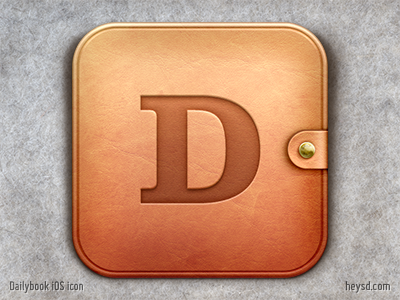 Dailybook iOS icon apple dailybook david im hd heysd icon ideablocks.com ios iphone iphone 4 journal leather retina
