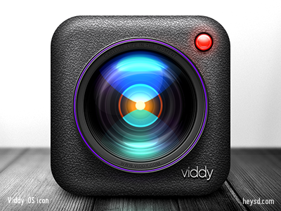 Viddy iOS icon apple camera david im hd icon ios iphone iphone 4 photoshop remake retina texture unused viddy video