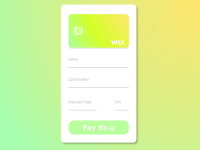 Daily UI - Challenge 2 - Credit Card Checkout app daily ui 002 design typography ui ux