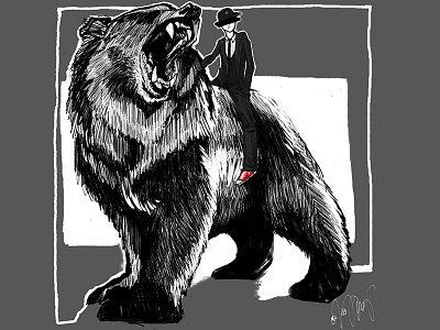 On my Grizzly - revisited bear chrisrhee converse fashion grizzly bear procreate