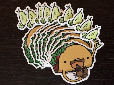 Taco Stickers update! dribbble illustration margarita procreate sacc2016 sticker stickermule taco teamtaco