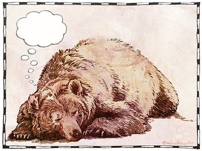 Blank Bear animal bear digital drawing grizzly ink photoshop playoff texture wacom