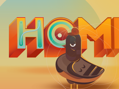 Homie bird illustration pigeon type