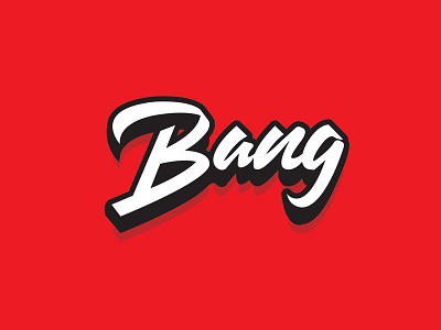 Bang Bang Street Food Logotype branding brush script dfw food truck handlettering wip