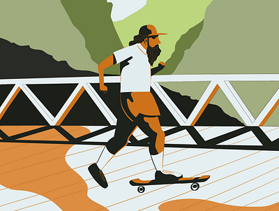 Mountain athlete design follow graphic design illustration