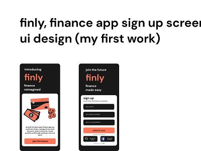 finly - finance app sign up app branding design graphic design illustration logo typography ui ux vector