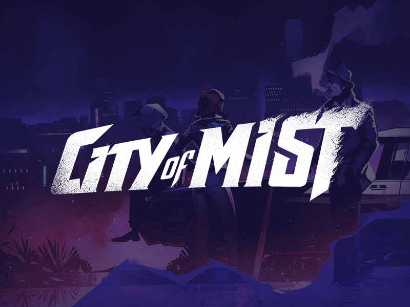 City of Mist - Logo/Lettering branding design flat illustration lettering vector