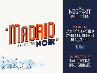 Madrid Noir - Titles Design branding design lettering madrid spain title typography