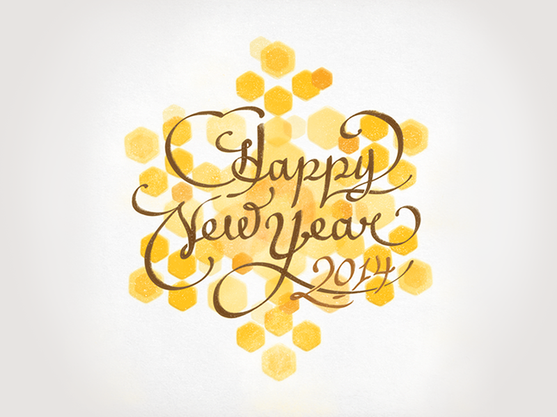 Greeting Card - New Year's Eve title calligraphy brand branding design lettering