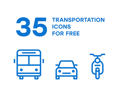 35 Free Transportation Icons