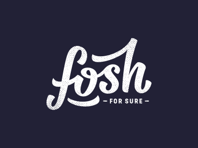 Fosh fosh lettering logo marketing