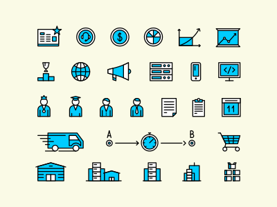 IT & Marketing icons diagram icons internet it manager marketing office store