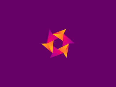 Ritm arrow dance gradient logo mark