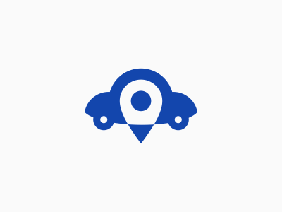 Ikar Arenda blue car logo mark pin rent wheels
