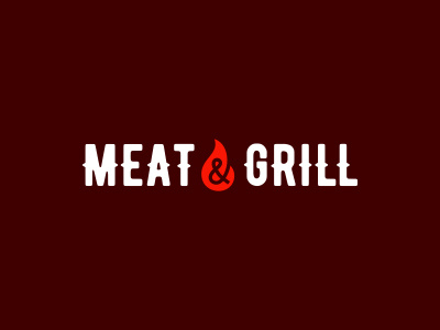 Meat & Grill branding butcher grill identity kitchen logo mark meat steak