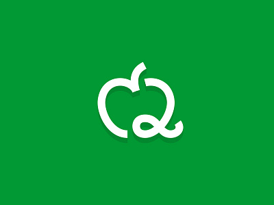 Two Apples apple branding concept green hookah identity logo mark outline two