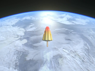 Test Flight 2001 3d animated animation c4d cannes cinema4d kubrick lolly loop motion rocket space