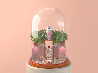 002 // Gordon’s Perfectly Mixed 3d animated animation berry c4d can cinema4d clockwork distillery gin loop musicbox plant snowglobe strawberry terrarium tonic