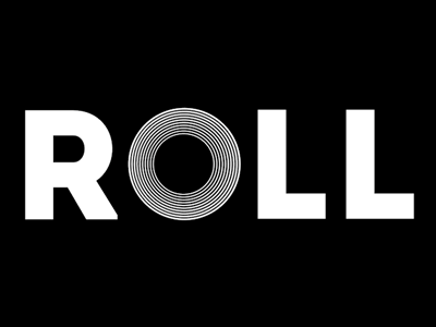 Roll Animated 3d animation branding gif logo logotype motion roll rolling typography video