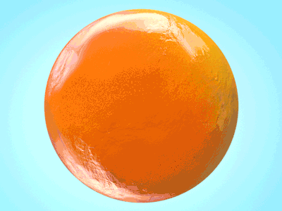Eye candy 3d animated c4d gradient orange pressure spin summer sun texture