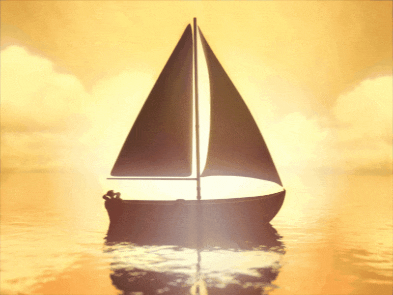 Weekend ale animation beer boat cinema4d craft horizon illustration relax sail sea wadworth