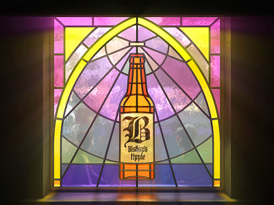 Sanctuary ale bar beer cinema4d glass illustration pub stained wadworth