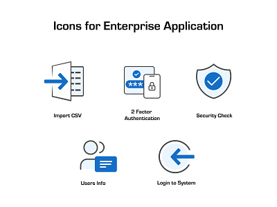 Icon Sets for Enterprise Application enterprise application graphic design iconography icons ui