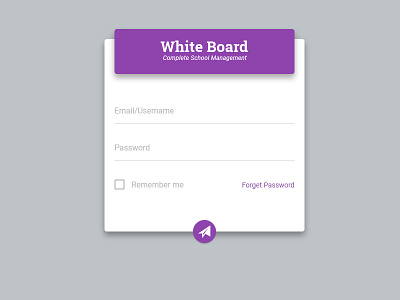Whiteboard login material design