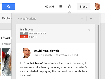 Google+ notification enhancement