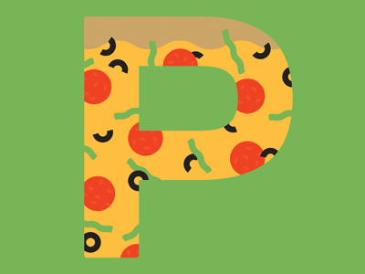 Pizza P! food letter p pizza