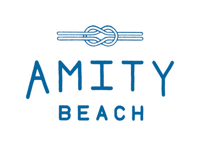 Amity Beach band blue logo nautical